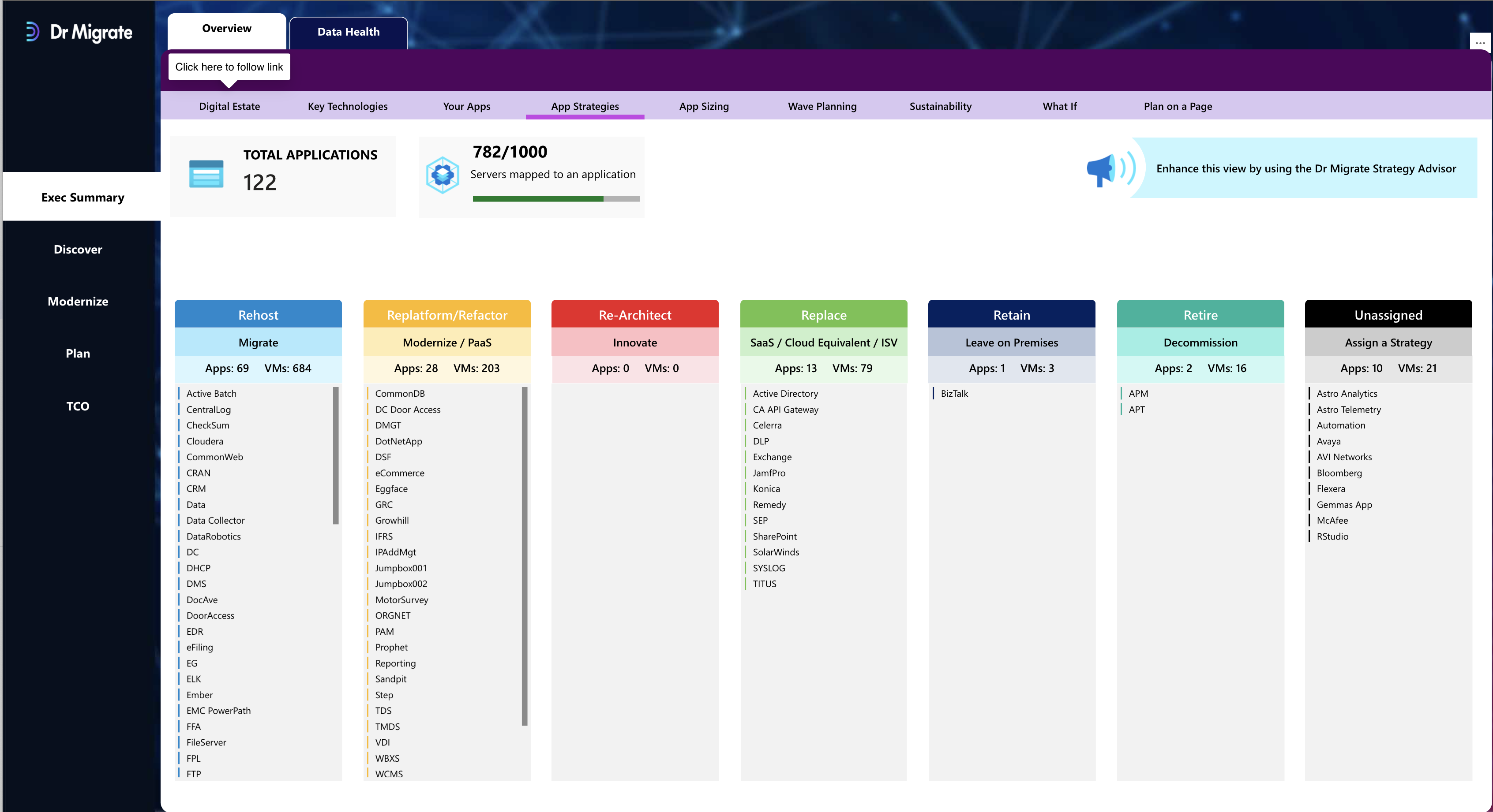 App Strategies Tab