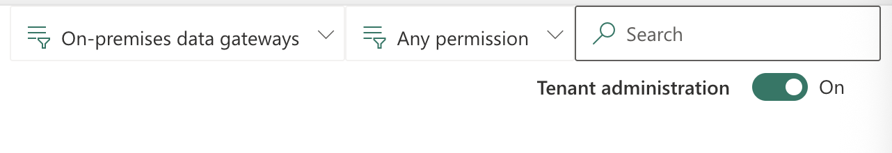 Power BI tenant admin settings switch
